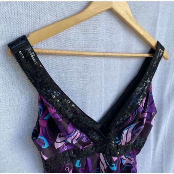 Guess Women's Size 3 Mini Boho Cocktail Dress Multicolor Swirl Party - Picture 3 of 5